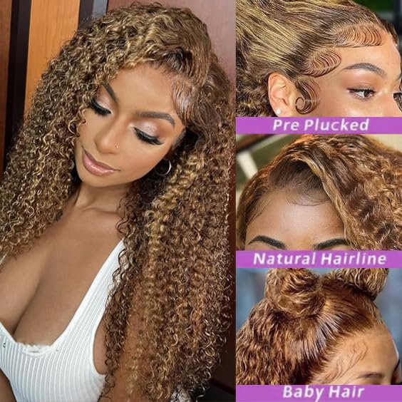 Cfaimity deep wave wig in 4/27 shade with vibrant color and defined curls