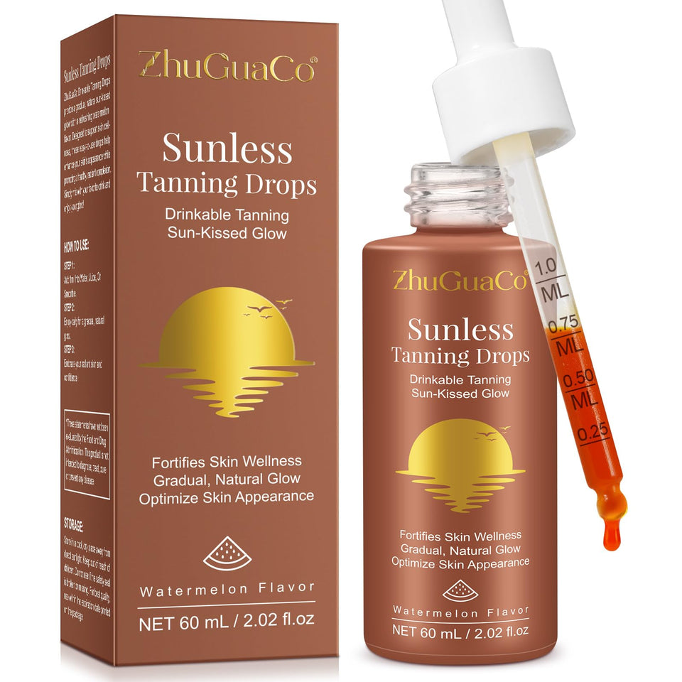 CFHQXSZ Tan Theory Drop to Drink bottle shows convenient daily tanning option.