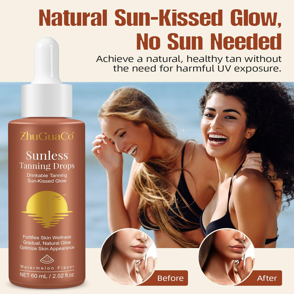 CFHQXSZ Tan Theory Drop to Drink drops close-up highlights easy mixing.