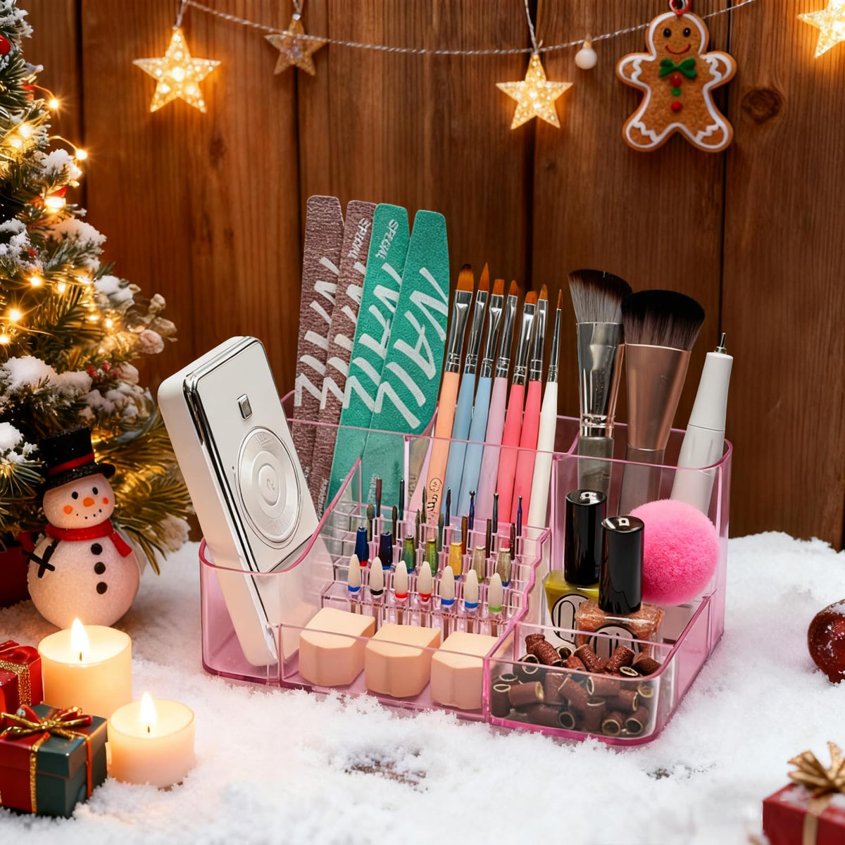 CGBE versatile pink organizer complements modern nail studios