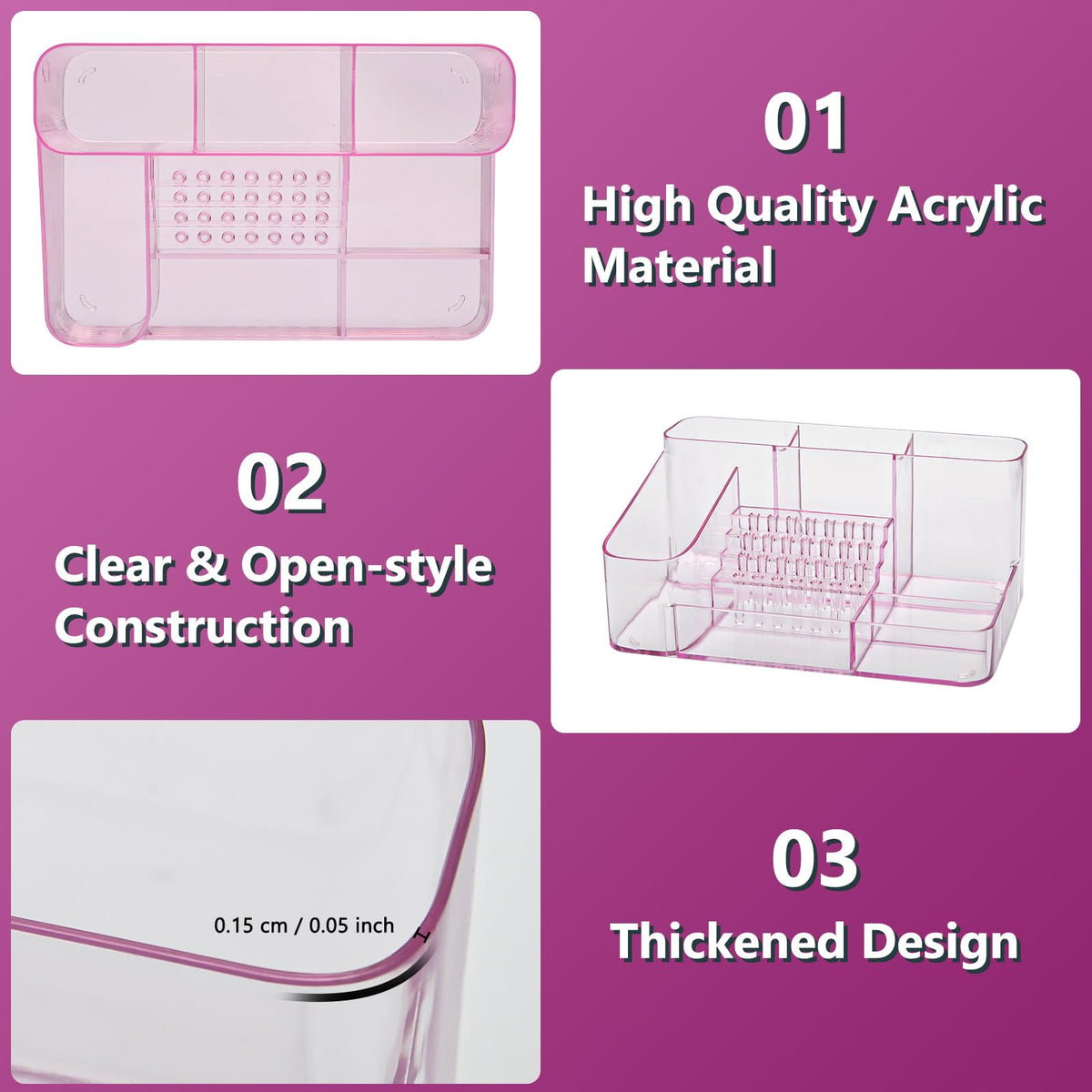 CGBE multi-layer nail desk organizer offers accessible tool storage