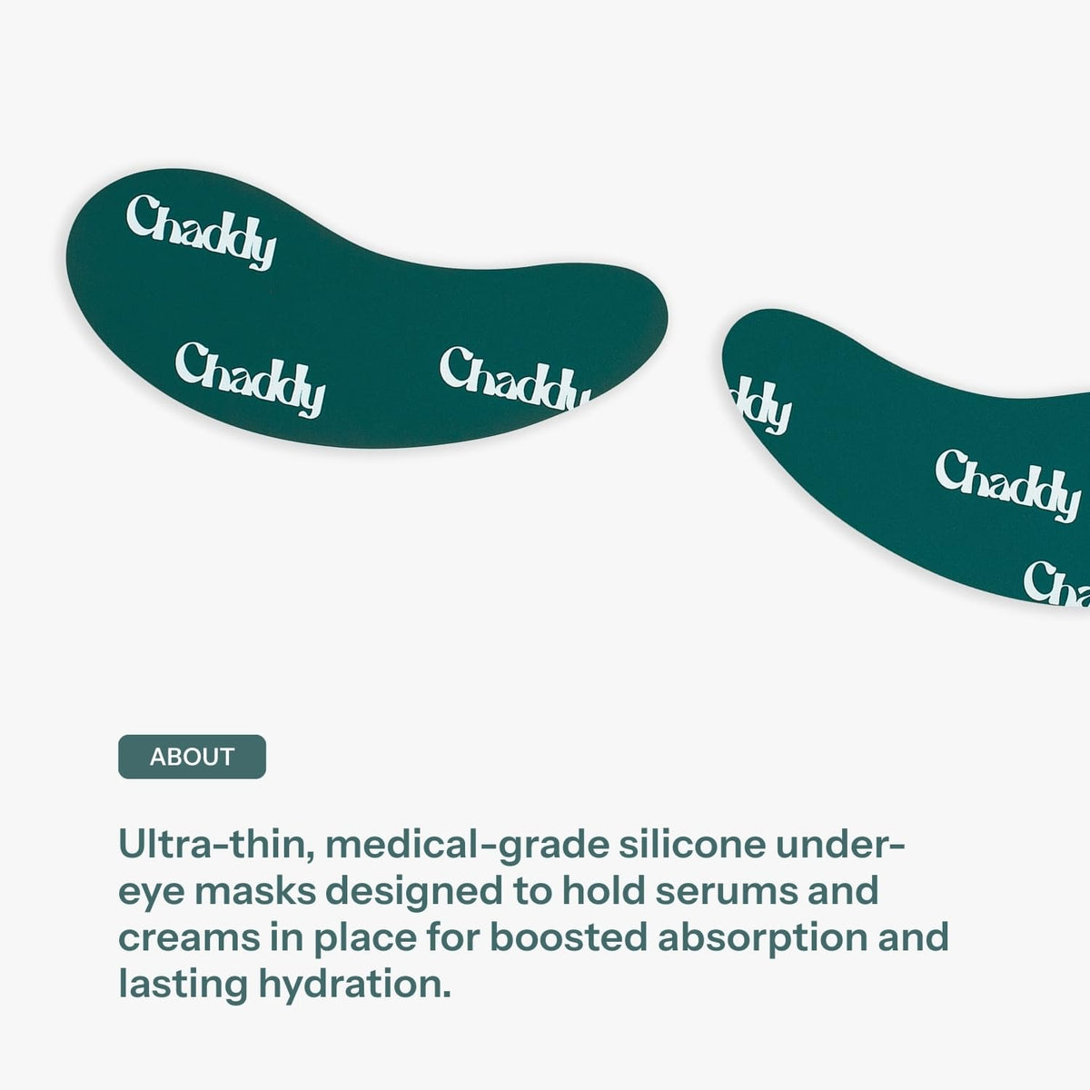 Chaddy eye mask ultra-thin silicone close-up enhances product delivery and cooling feel.