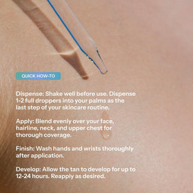 Chaddy Tanning Water finish displaying an even tone with no streaks.