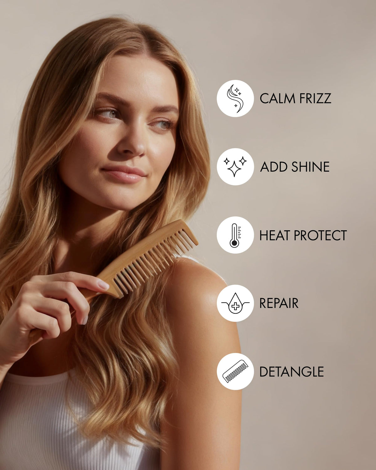CHAHONG Keratin Hair Repair Mist application close-up delivering lightweight hydration.