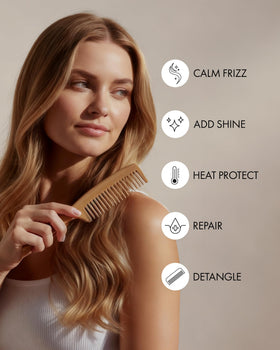 CHAHONG Keratin Hair Repair Mist application close-up delivering lightweight hydration.