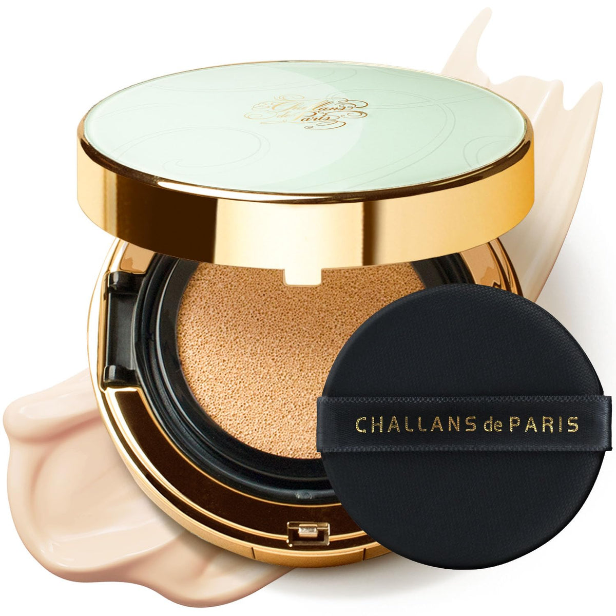 CHALLANS DE PARIS Lunar Excellence cushion compact smooths complexion for a radiant look.