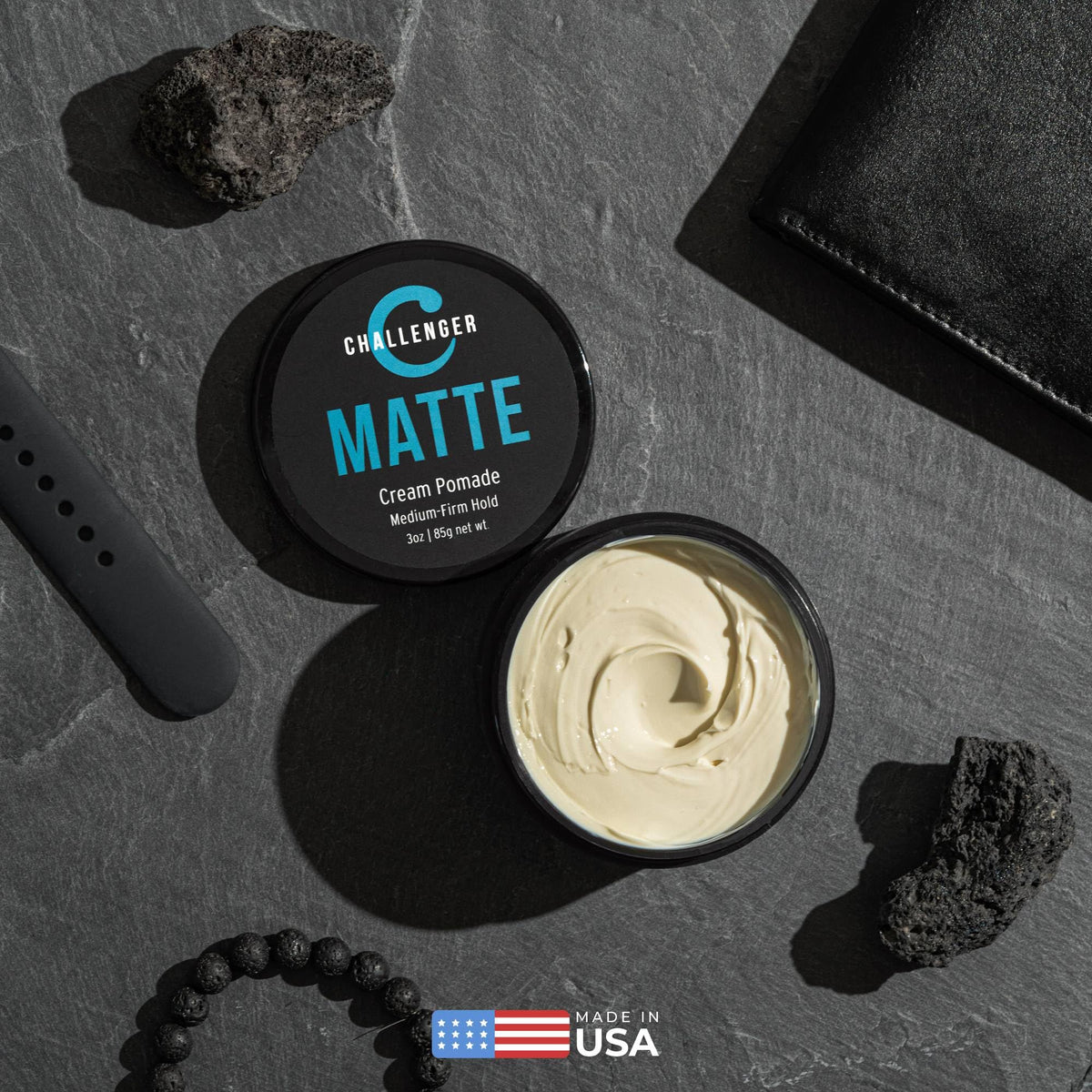 Challenger Matte's clean, subtle scent stays discreet throughout day.