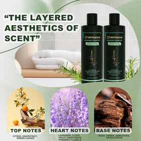 Chambelza rosemary shampoo foam lather indicating deep nourishment and moisture.