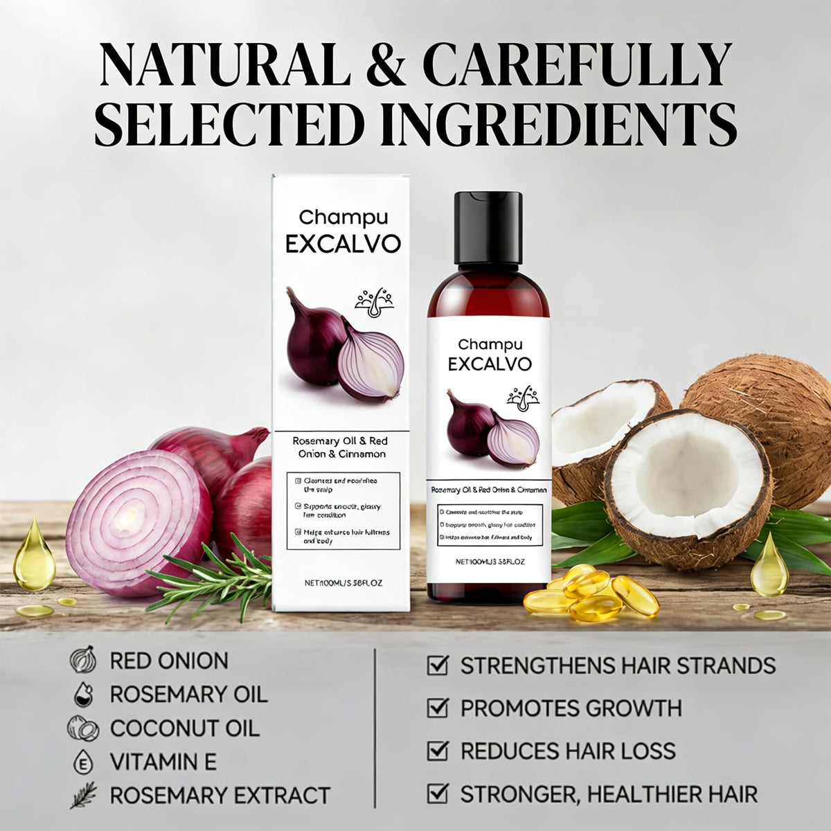 Champu Excalvo shampoo texture close-up reveals silky lather
