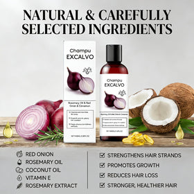 Champu Excalvo shampoo texture close-up reveals silky lather