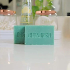 Chandrika case of 10 packaging provides convenient, budget-friendly stocking.