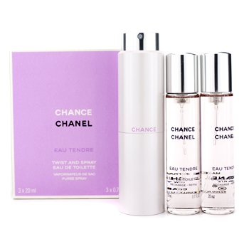 Chanel Chance Eau Tendre Twist & Spray EDT bottle for on-the-go freshness and daily wear