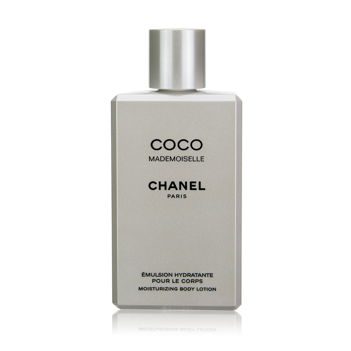 Chanel Coco Mademoiselle body lotion bottle with premium packaging for daily hydration