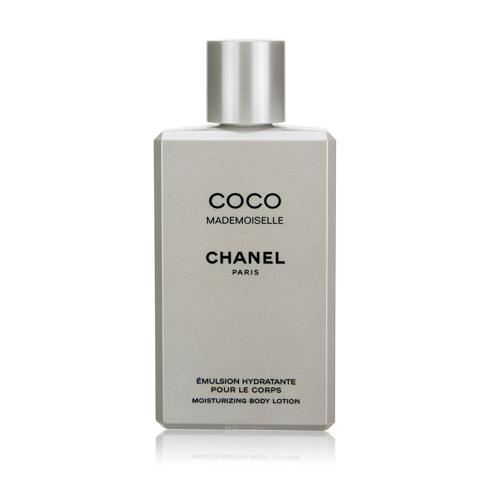 Chanel Coco Mademoiselle body lotion bottle with premium packaging for daily hydration