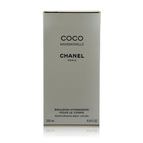Chanel Coco Mademoiselle lotion pump showing easy, controlled application and luxe feel