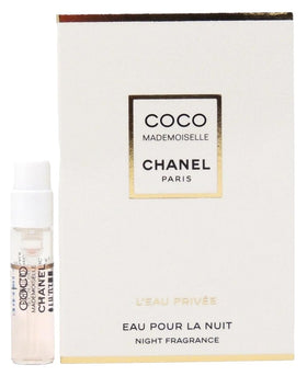 CHANEL Coco Mademoiselle L'EAU Privée Night Spray close-up highlights compact vial design.