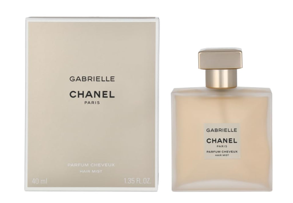 CHANEL Gabrielle Cheveux perfume bottle on a vanity, timeless scent for daily elegance.