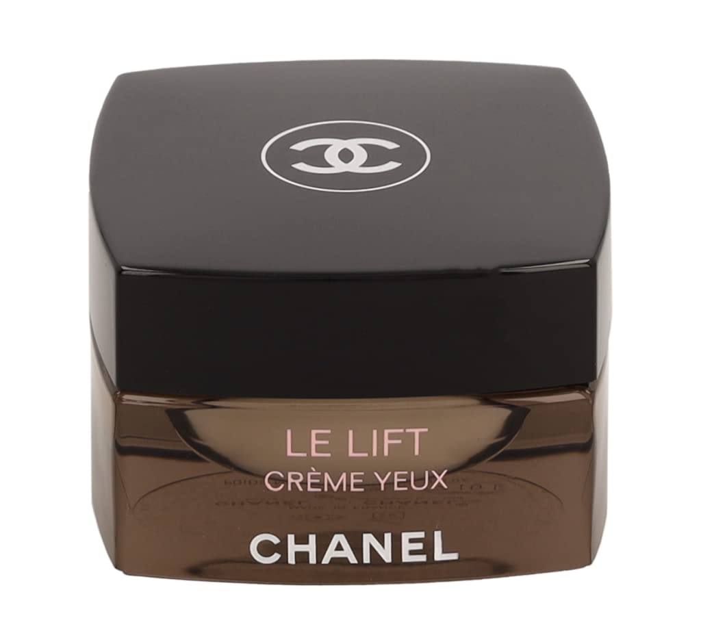 CHANEL Le Lift Crème Yeux jar close-up showing rich texture for hydrating the eye area.