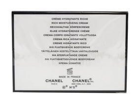 CHANEL N 5 Body Cream texture close-up highlighting silky feel.