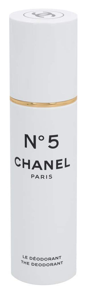 Close-up of CHANEL No. 5 spray-cap showing refined elegance.