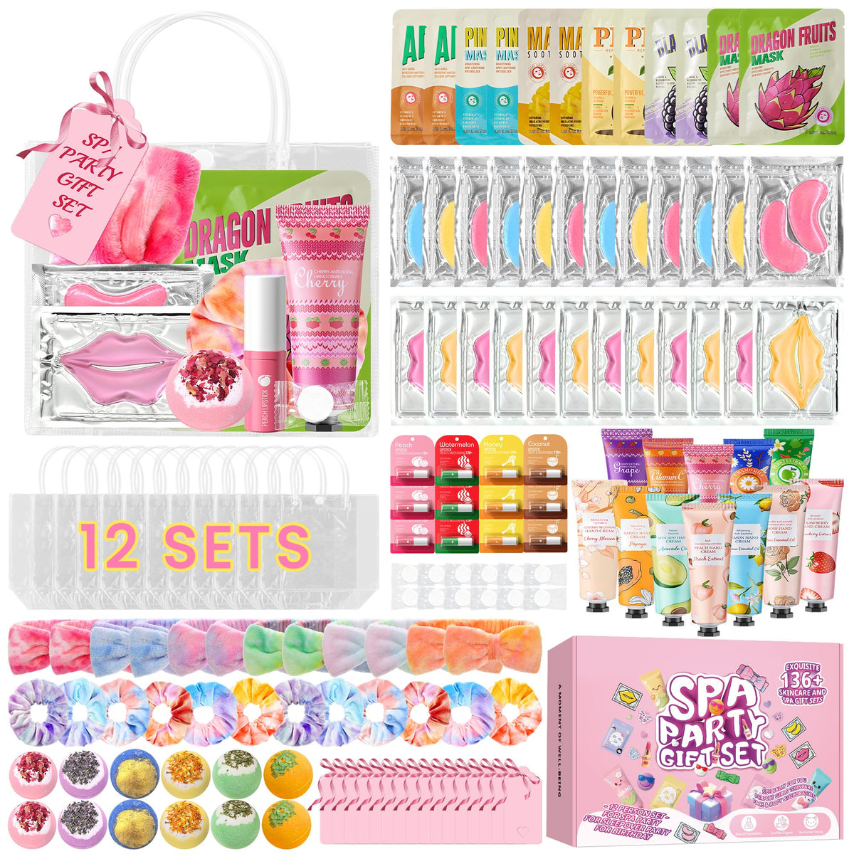 CHANGARLOAD deluxe spa gift box with 136 items for self-care moments.