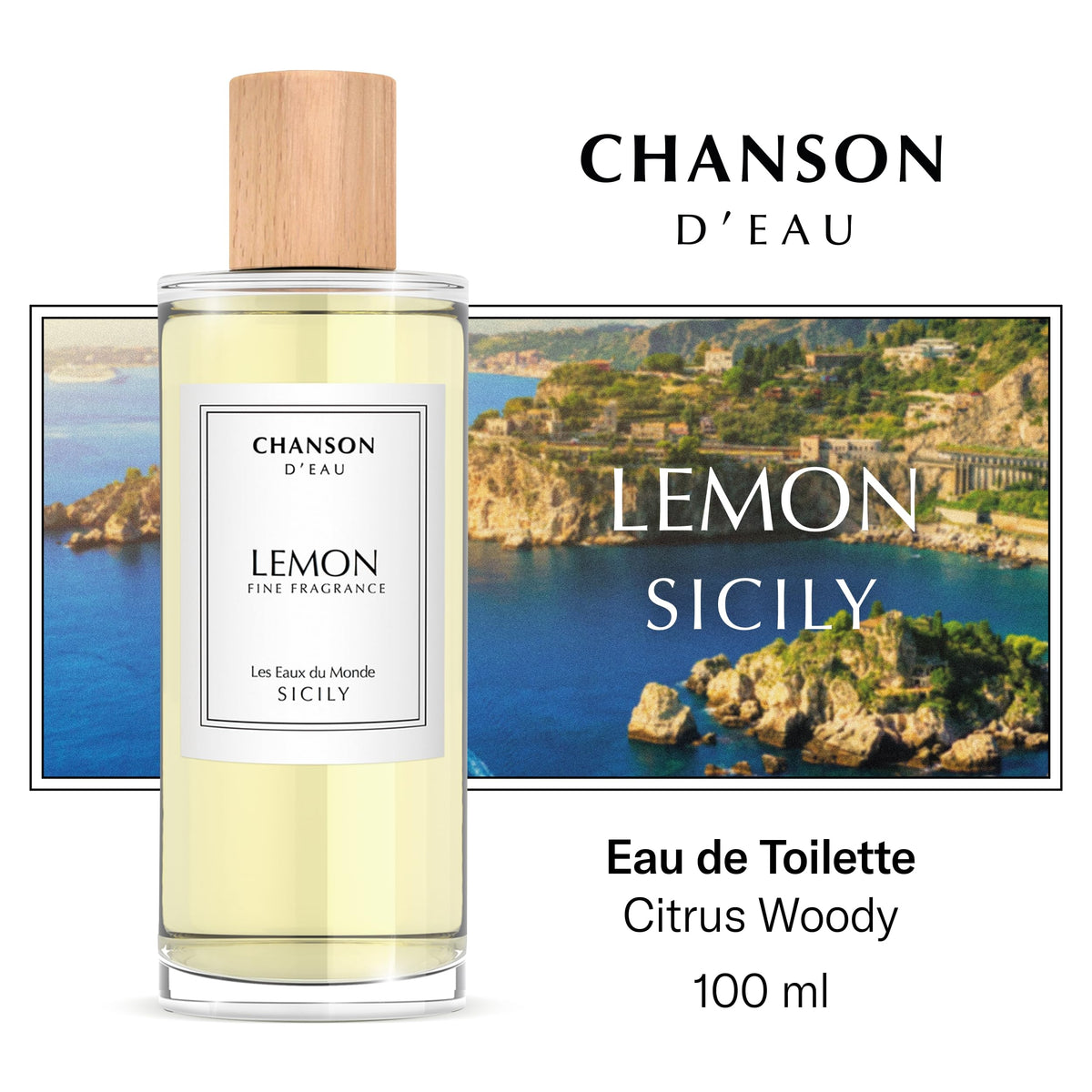 Chanson d'Eau Lemon lemons close-up evokes bright, refreshing mood for daytime use.
