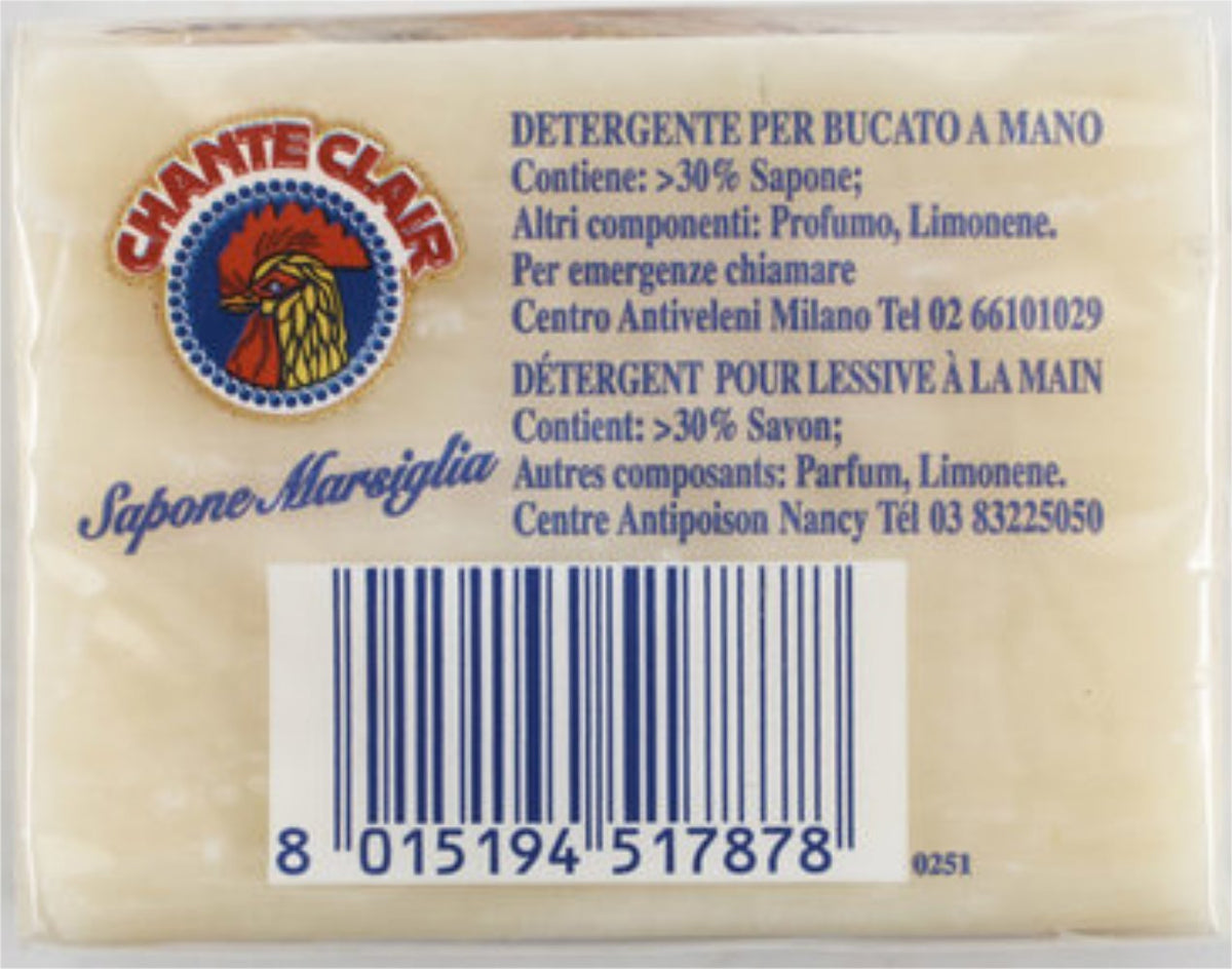 CHANTECLAIR natural Marseille soap close-up showing traditional formula