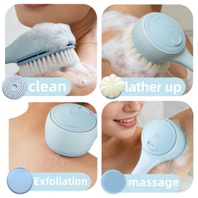 Chaoxingjie bath brush head delivering rich foam for thorough cleansing.