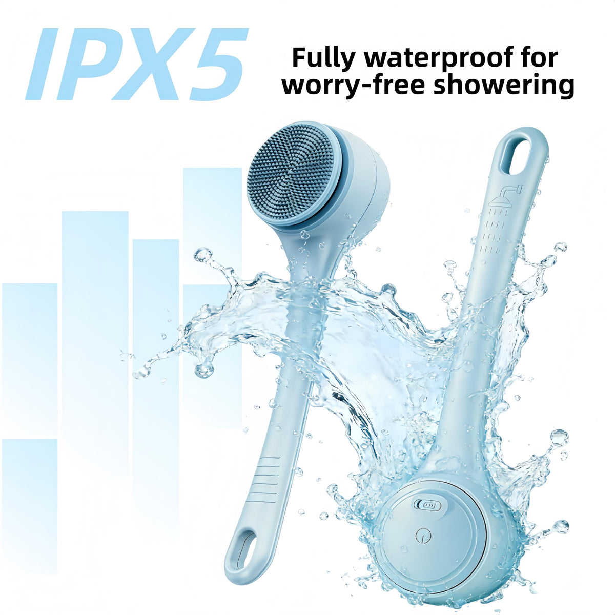 Chaoxingjie silicone head offering a soothing massage and skin comfort.