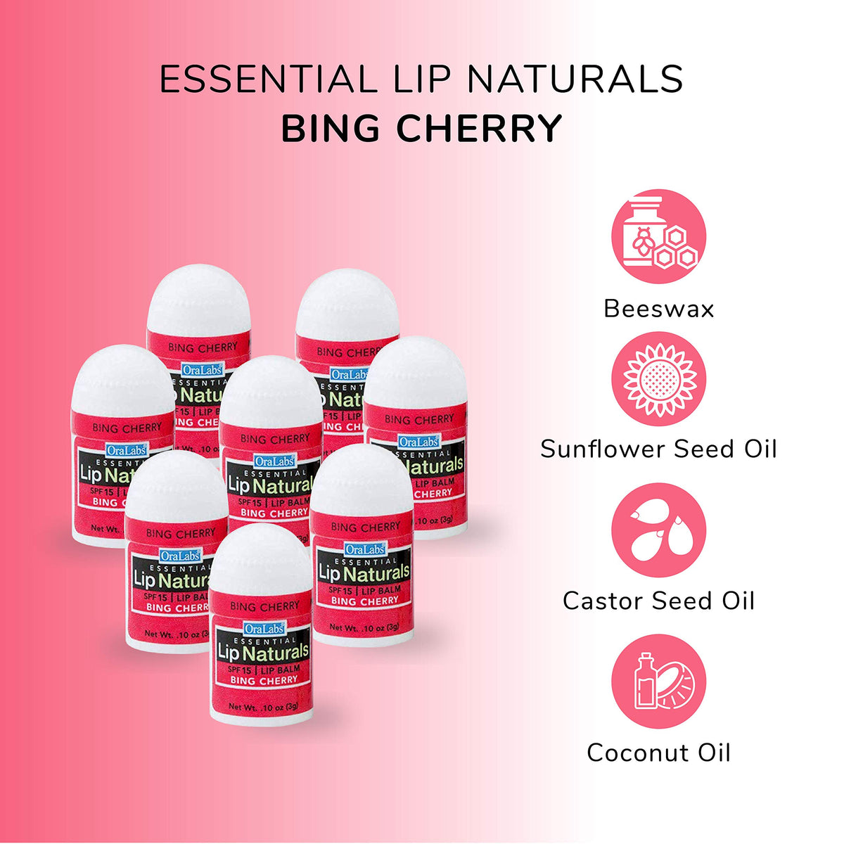 CHAP-ICE Lip Naturals USA-made balm with beeswax and coconut oil.