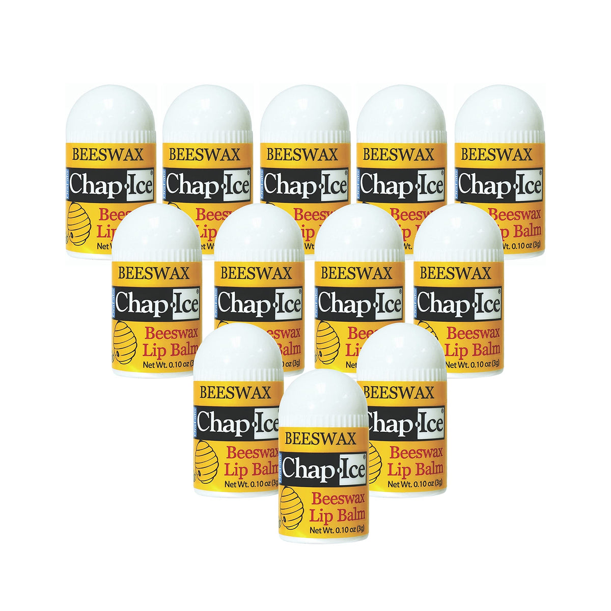 Chap-Ice peppermint mini lip balm in pocket-ready design for on-the-go moisture.
