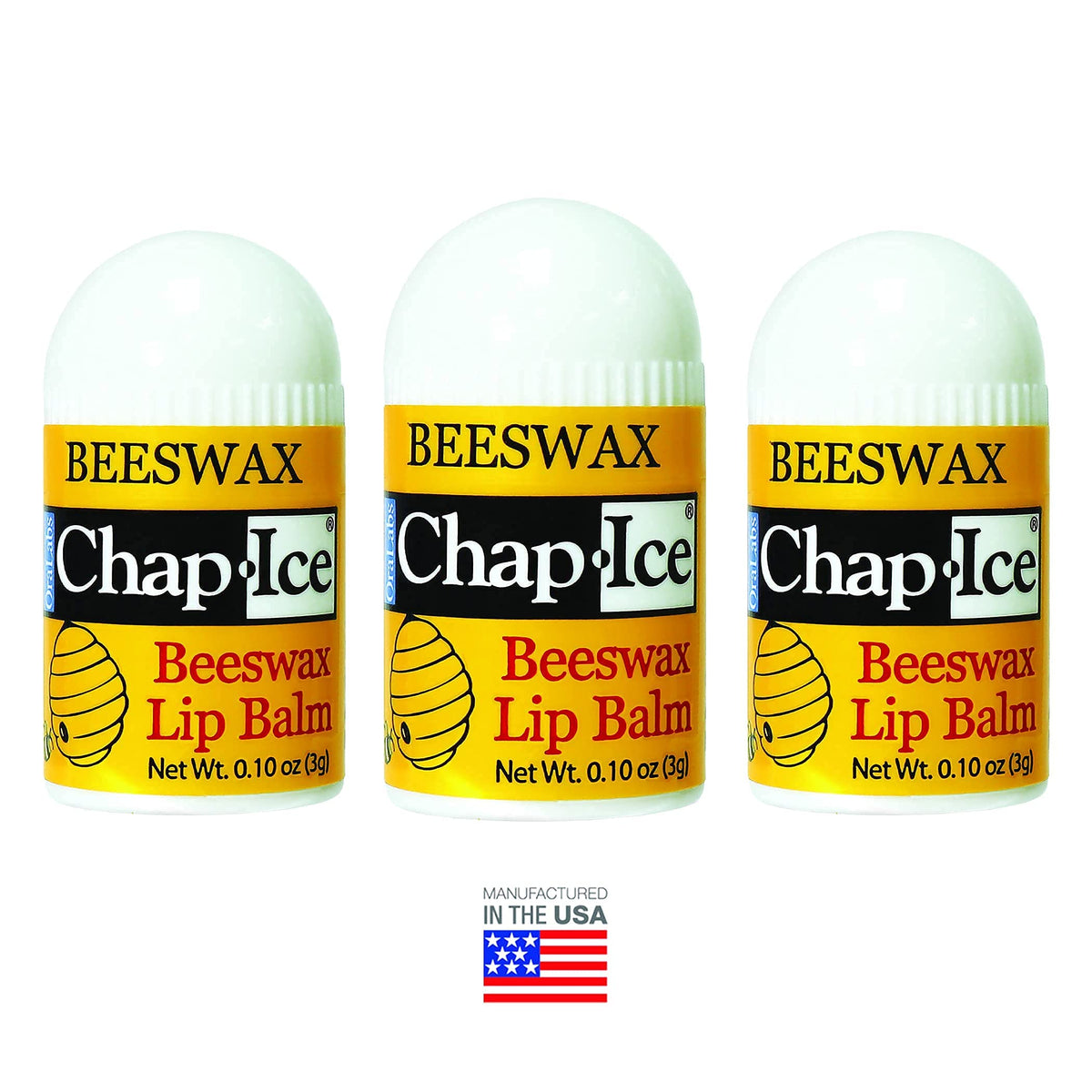 Chap-Ice travel-friendly lip balm compact tube keeps lips refreshed anywhere.