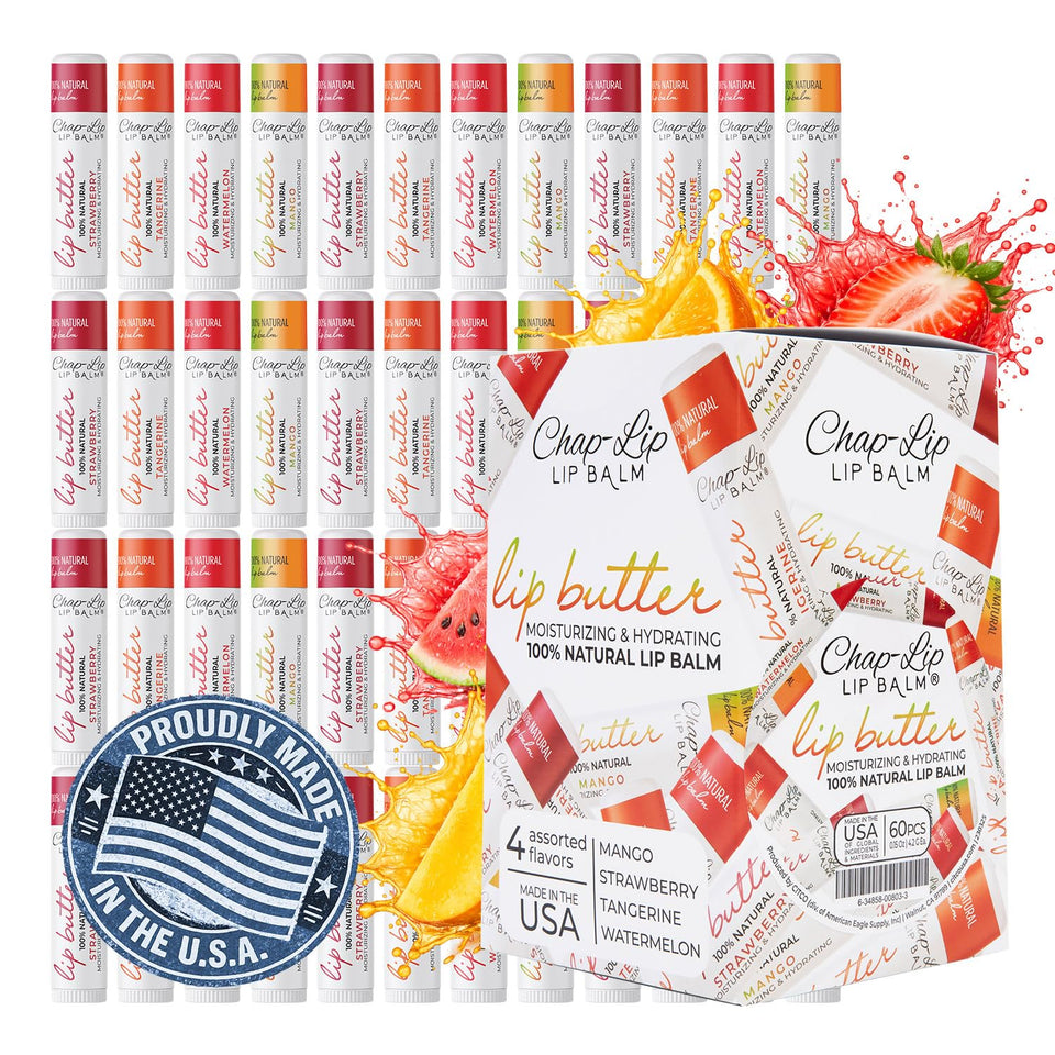 Chap-Lip bulk pack 60 balm sticks for daily lip care on the go.