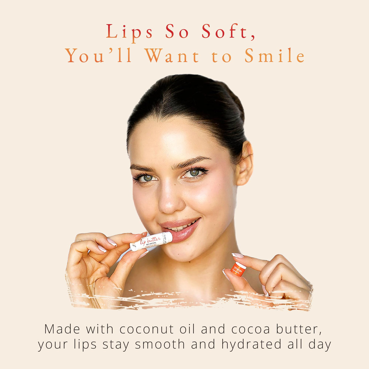Chap-Lip formula with coconut oil and cocoa butter for deep hydration.