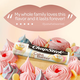 Gift-ready ChapStick Cake Batter box, perfect for stockings or birthdays
