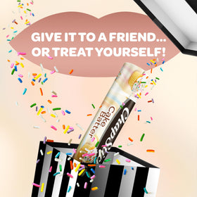 ChapStick Cake Batter lip moisturizer application on lips