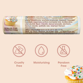 Bright ChapStick Cake Batter display on store shelf