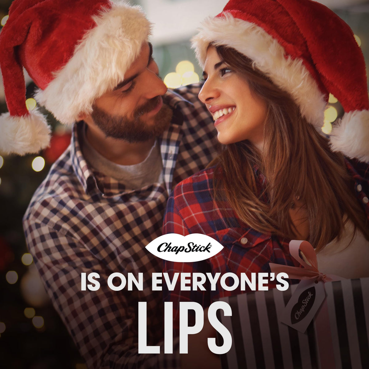 ChapStick Candy Cane balm mint scent illustration and branding