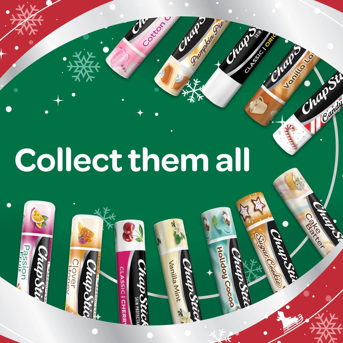 ChapStick Candy Cane lip balm twist application demonstrates smooth glide