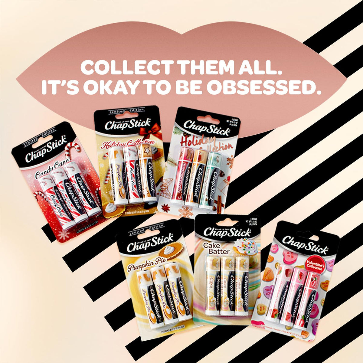 ChapStick soothes dry lips with a silky sensation