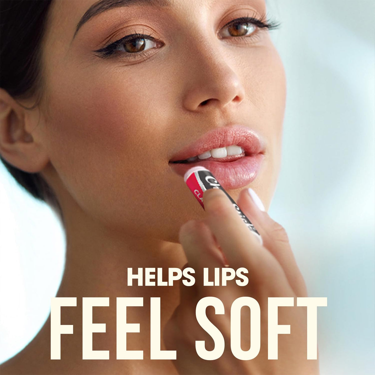 ChapStick cherry lip balm application showing smooth glide.