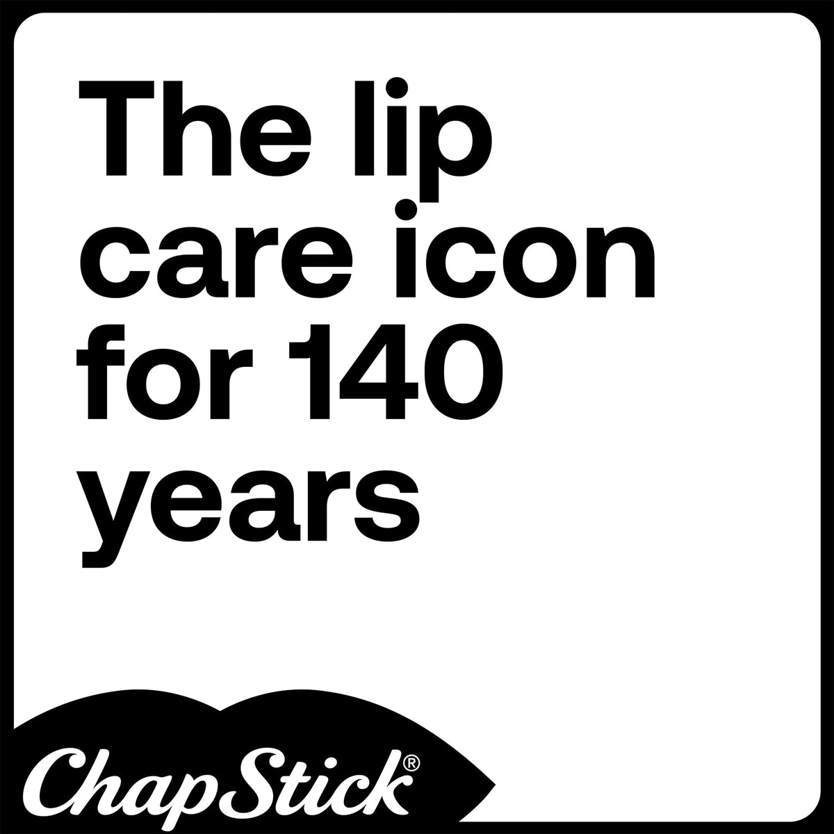 ChapStick Lip Care Twist Cap design packshot showcases iconic packaging.