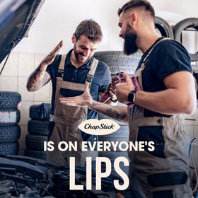 ChapStick soft matte finish on lips close-up showcasing comfortable wear.