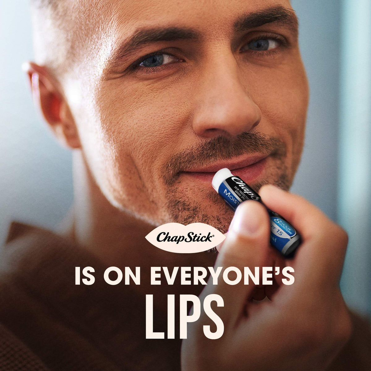 ChapStick SPF 15 lip balm tubes close-up showing compact design