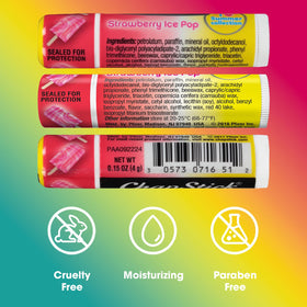 ChapStick Strawberry Ice Pop ready to apply for day-long hydration.
