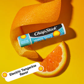ChapStick Tropical Treats Fizzy Grape balm-application shows non-sticky wear for daily errands.