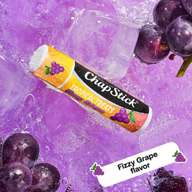 ChapStick Tropical Treats Zingy Watermelon packshot captures fruity aroma and comfortable lips.