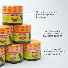 Chapter 2000 ingredients image highlights lanolin and sulfur benefits for scalp moisture.