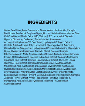CHARDE Cloud Cream ingredient graphic highlights niacinamide and adenosine