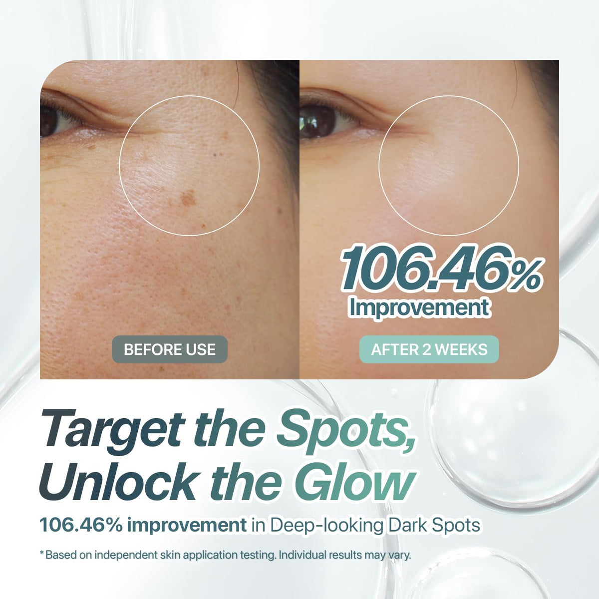 CHARDE skin-tone glow image suggests enhanced radiance and smoother texture